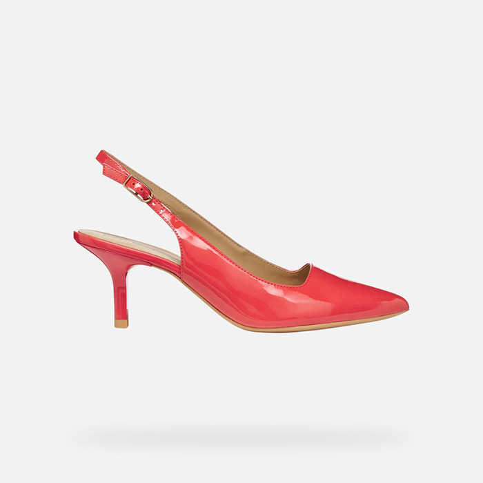 Slingback mit mittlerem Absatz KLEOPY DAME Korallenrot | GEOX