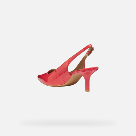 Slingback mit mittlerem Absatz KLEOPY DAME Korallenrot - image number 3 | GEOX
