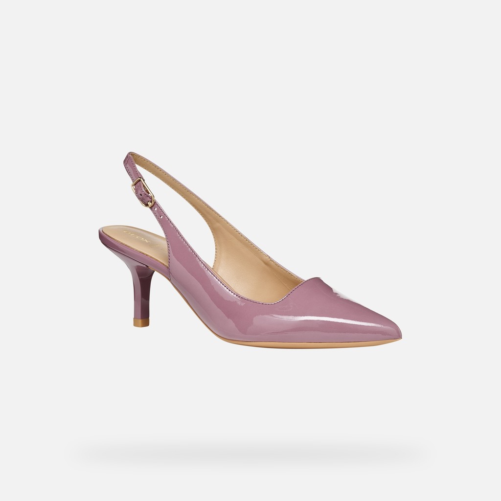 Slingbacks with medium-high heels KLEOPY WOMAN Old Rose - image number 2 | GEOX