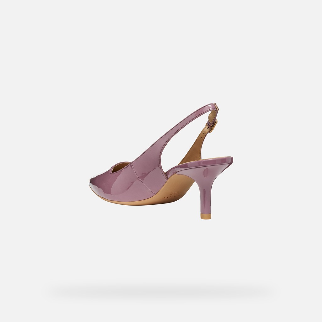 Slingbacks with medium-high heels KLEOPY WOMAN Old Rose - image number 3 | GEOX