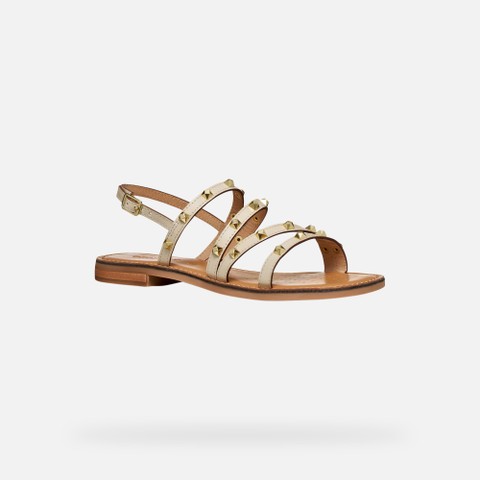 Flat sandals MADDALUSIA C WOMAN Papyrus - image number 2 | GEOX