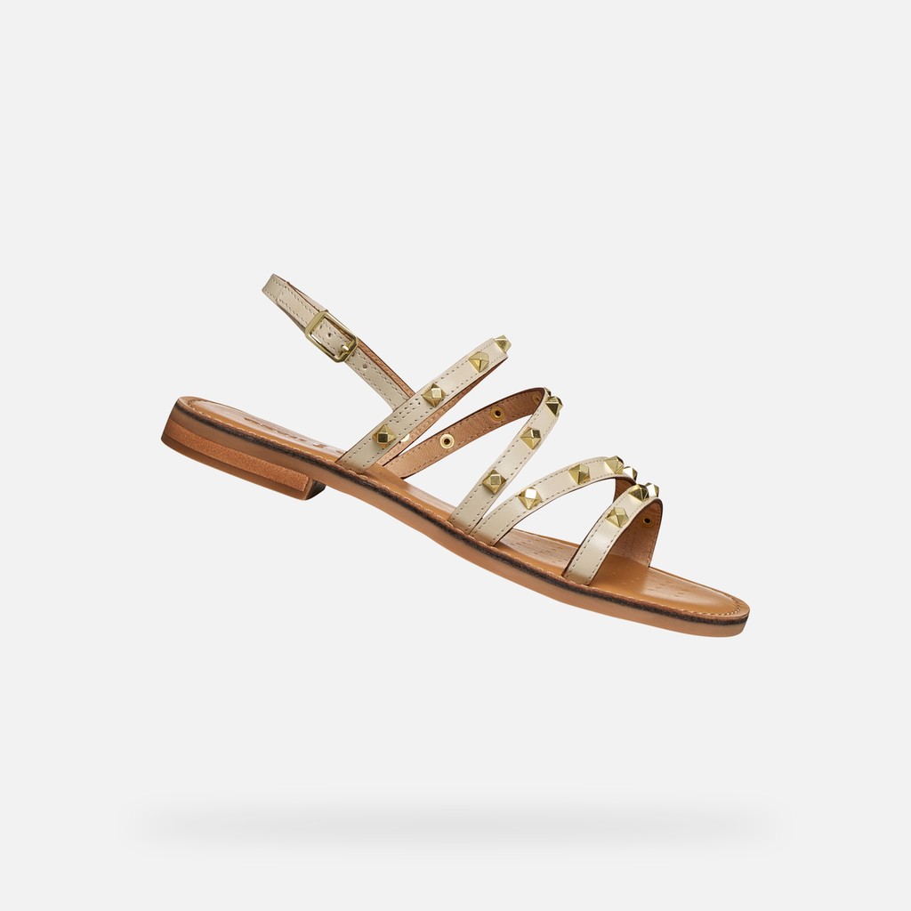 Flat sandals MADDALUSIA C WOMAN Papyrus - image number 0 | GEOX