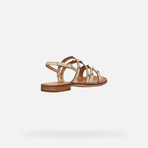 Flat sandals MADDALUSIA C WOMAN Papyrus - image number 4 | GEOX
