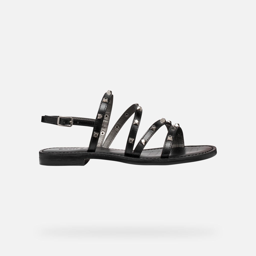 Sandalias planas MADDALUSIA C MUJER Negro - image number 1 | GEOX