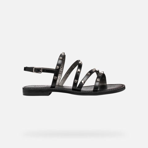 Sandalias planas MADDALUSIA C MUJER Negro - image number 1 | GEOX