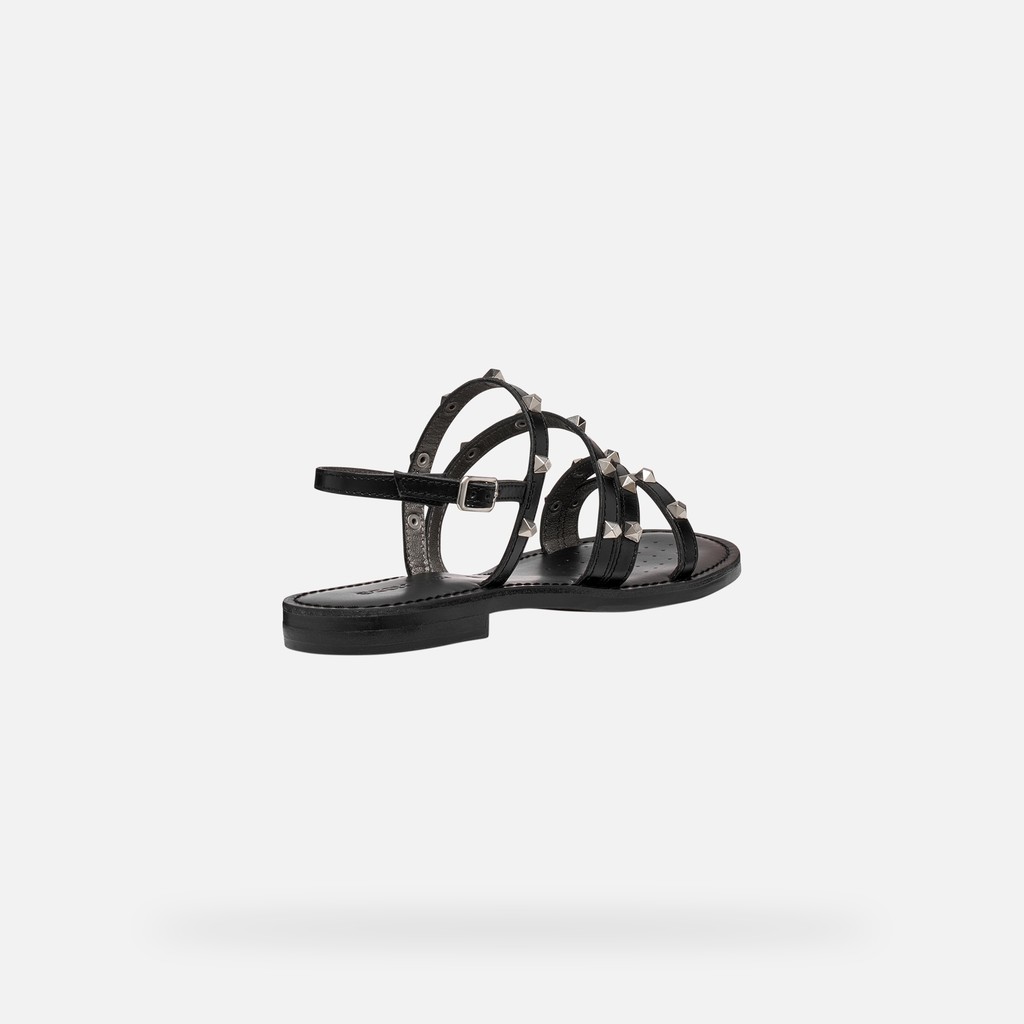 Sandalias planas MADDALUSIA C MUJER Negro - image number 4 | GEOX