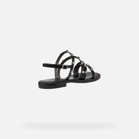 Sandalias planas MADDALUSIA C MUJER Negro - image number 4 | GEOX