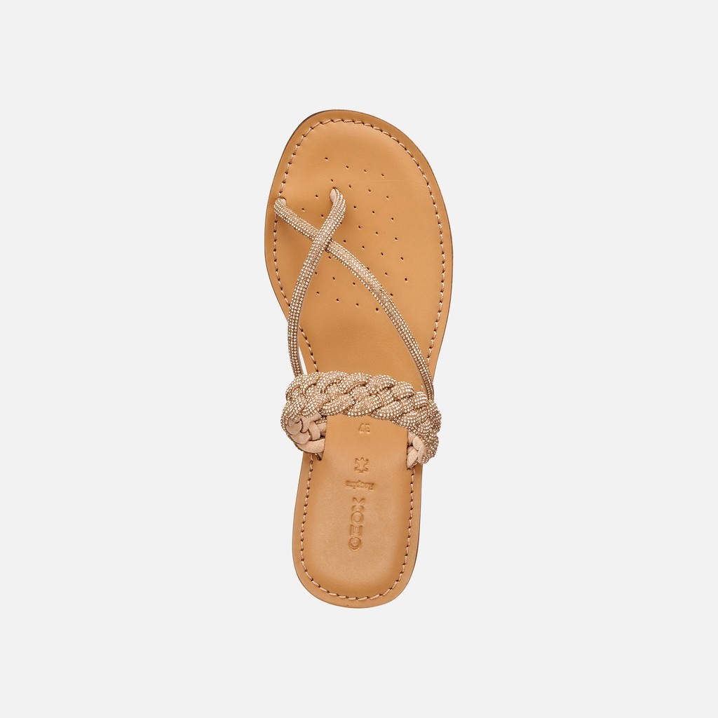 Pantoufles MADDALUSIA C FEMME Champagne - image number 5 | GEOX