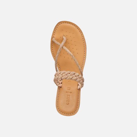 Pantoufles MADDALUSIA C FEMME Champagne - image number 5 | GEOX