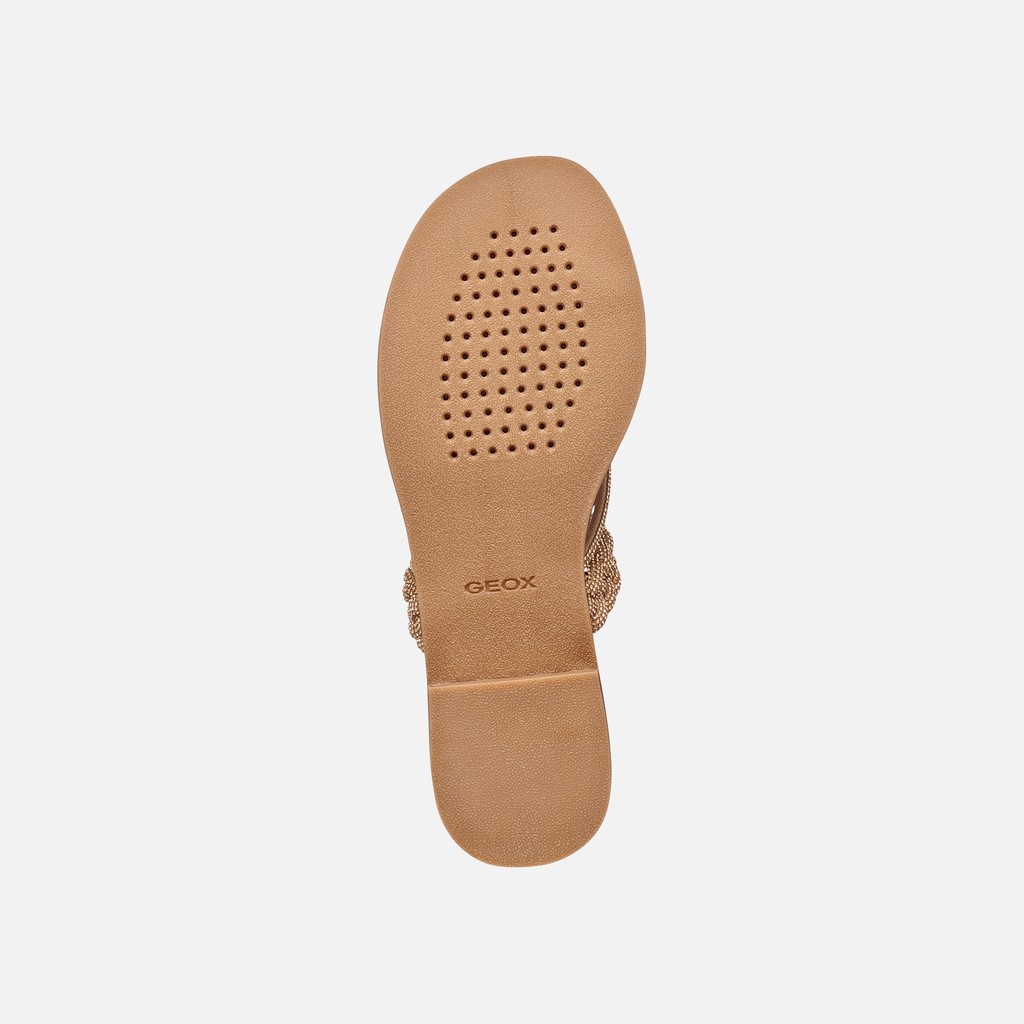 Pantoufles MADDALUSIA C FEMME Champagne - image number 6 | GEOX