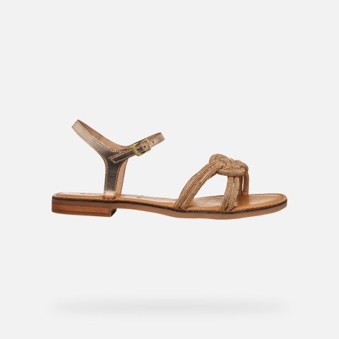 Sandales basses MADDALUSIA C FEMME Champagne/Or clair - image number 1 | GEOX