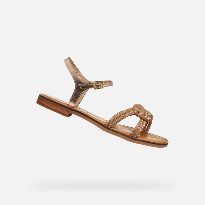 Sandales basses MADDALUSIA C FEMME Champagne/Or clair | GEOX