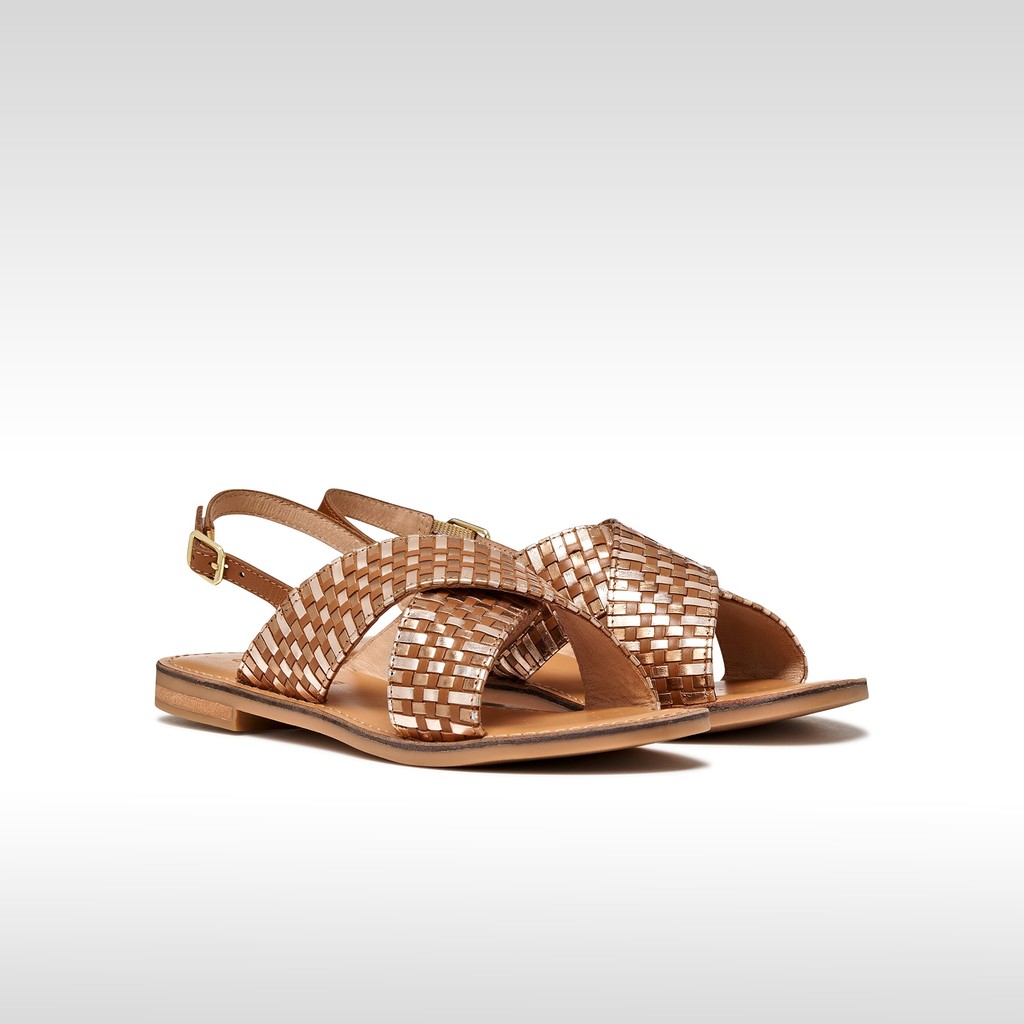 Flat sandals MADDALUSIA C WOMAN Camel/Bronze - image number 2 | GEOX