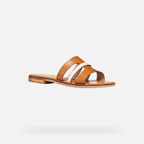 Slippers MADDALUSIA C WOMAN Camel/Papyrus - image number 2 | GEOX