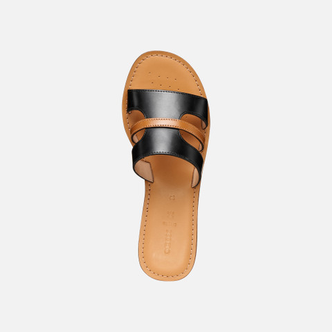 Ciabattine MADDALUSIA C DONNA Nero/Tabacco - image number 5 | GEOX