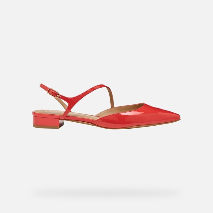 Slingbacks con tac&oacute;n bajo GISELDA15 MUJER Coral | GEOX