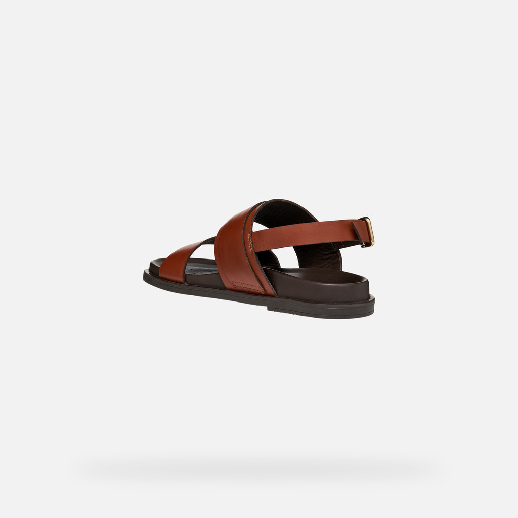 Flat sandals ADELASH WOMAN Brick - image number 4 | GEOX