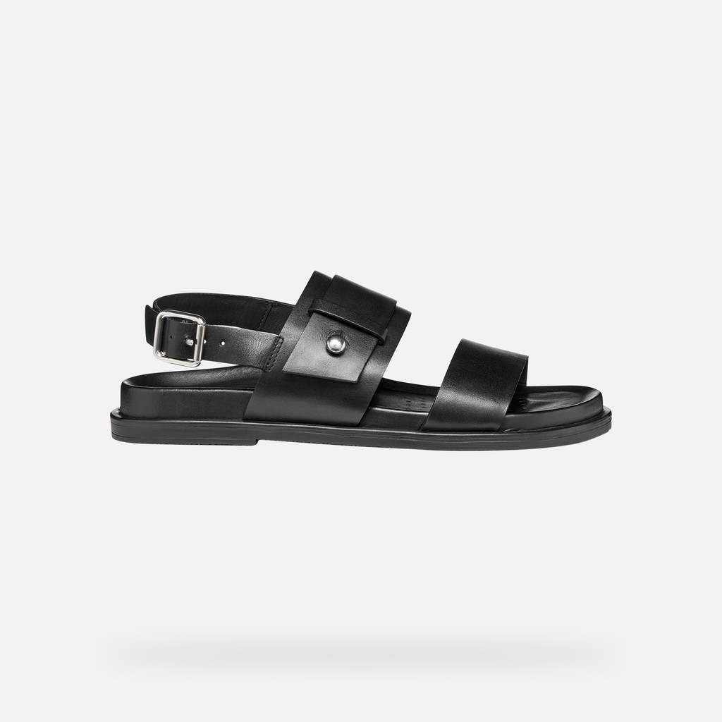 Flat sandals ADELASH WOMAN Black - image number 1 | GEOX