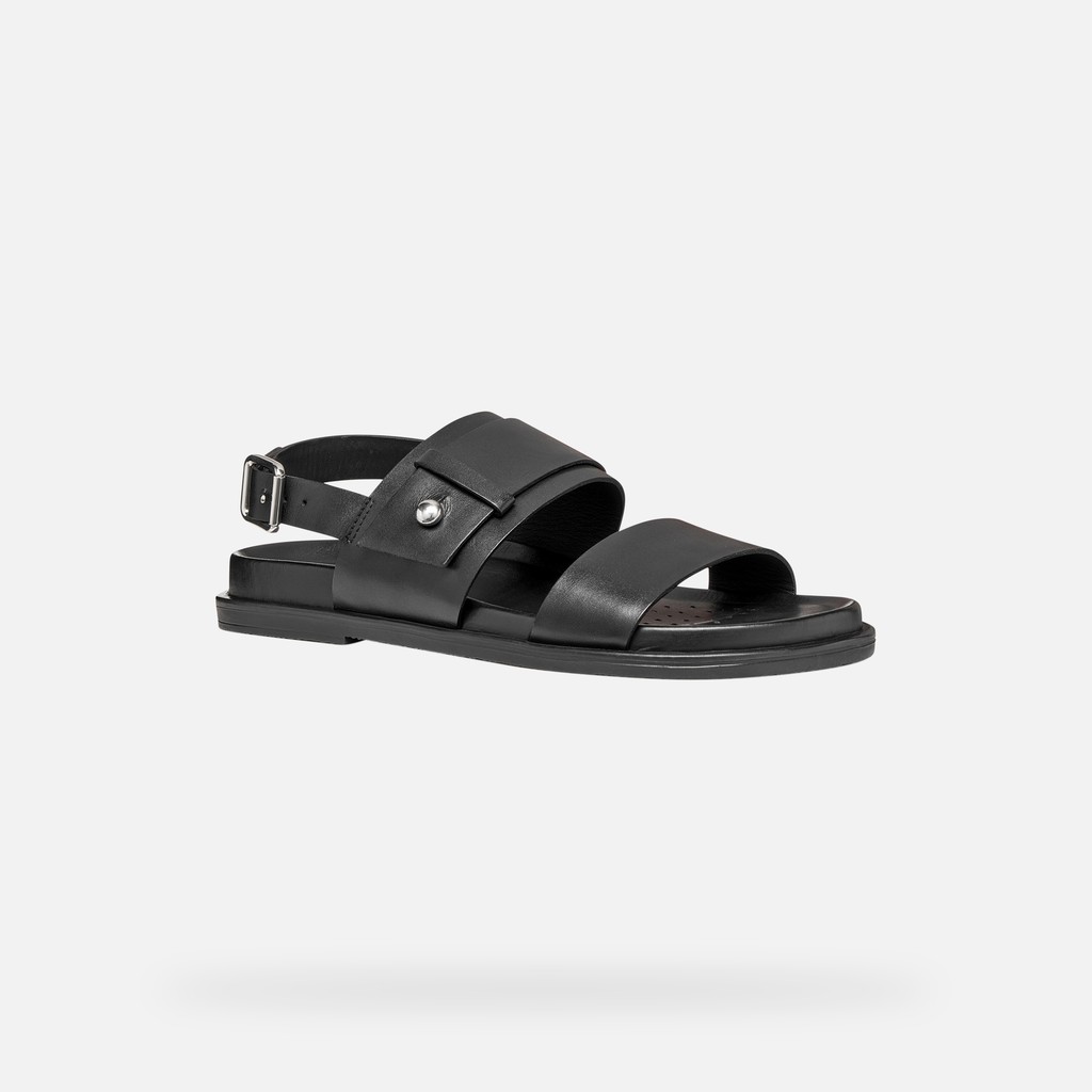 Flat sandals ADELASH WOMAN Black - image number 2 | GEOX