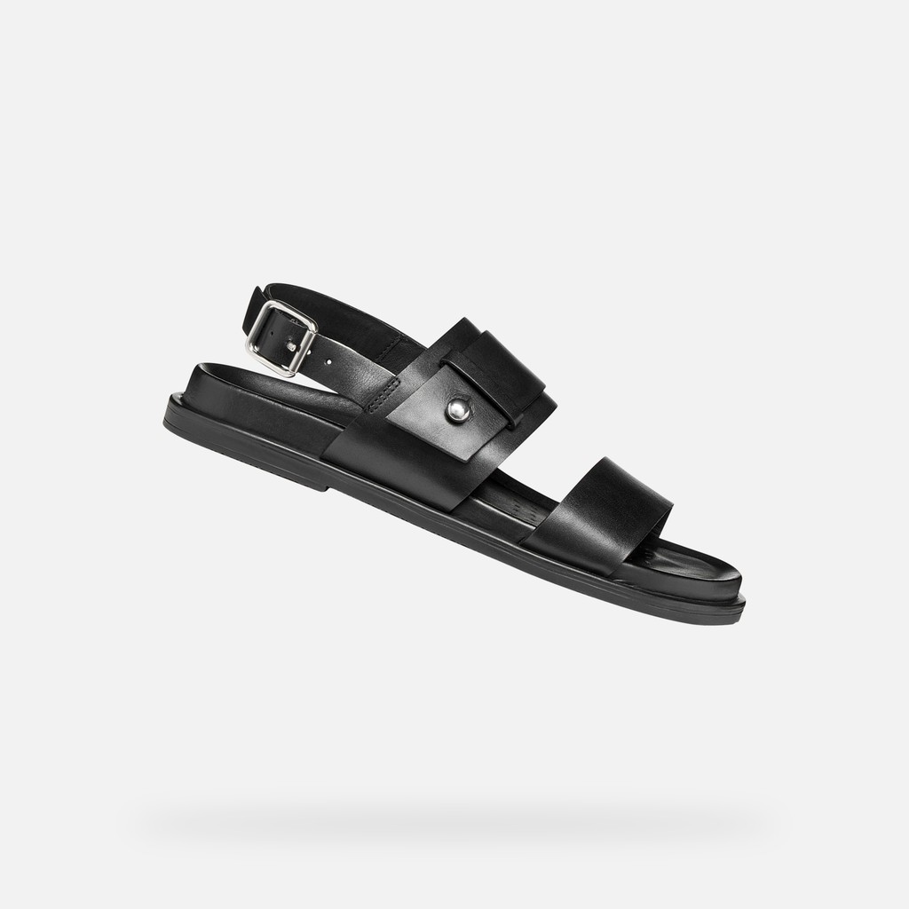 Flat sandals ADELASH WOMAN Black - image number 0 | GEOX