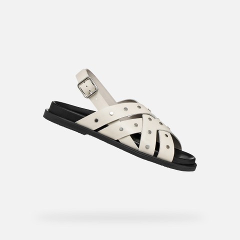 Studded sandals ADELASH WOMAN Light Sand | GEOX