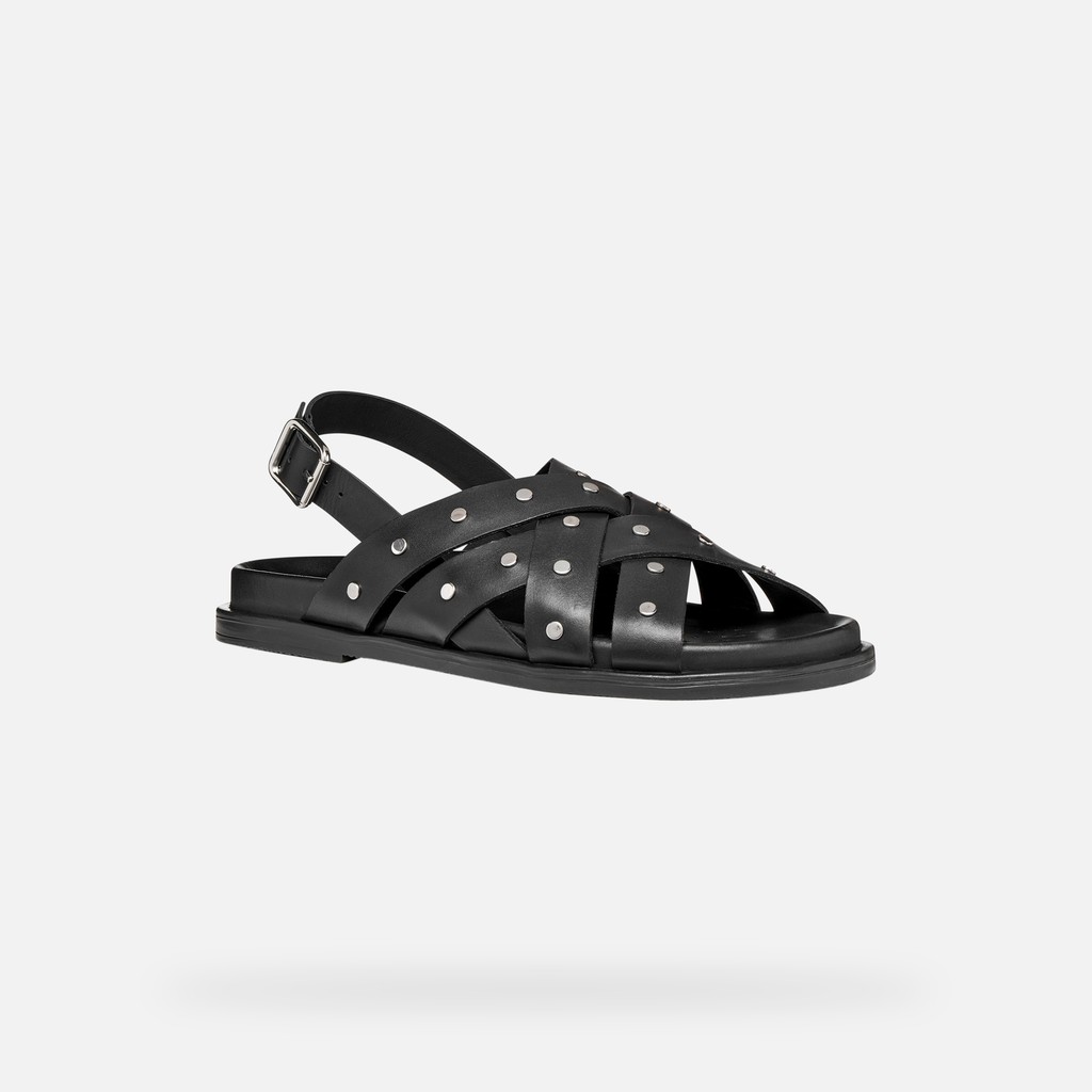 Studded sandals ADELASH WOMAN Black - image number 2 | GEOX