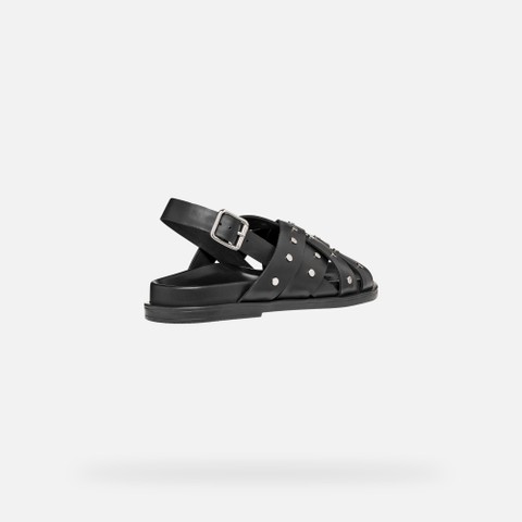 Studded sandals ADELASH WOMAN Black - image number 4 | GEOX