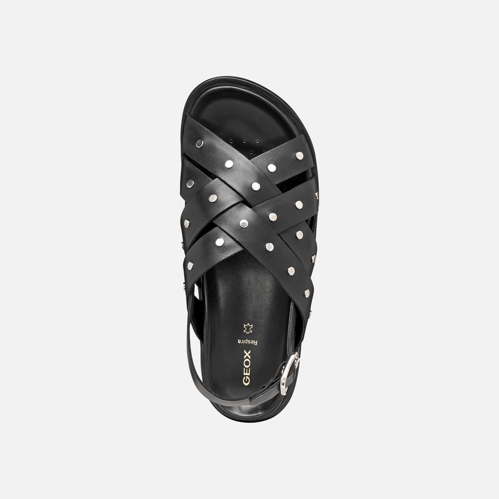 Studded sandals ADELASH WOMAN Black - image number 5 | GEOX