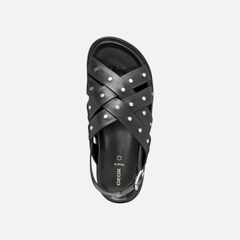 Studded sandals ADELASH WOMAN Black - image number 5 | GEOX