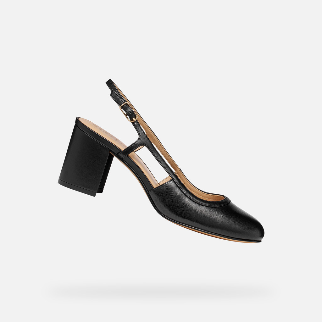 Slingbacks with medium-high heels VIRNILISA 65 WOMAN Black - image number 0 | GEOX
