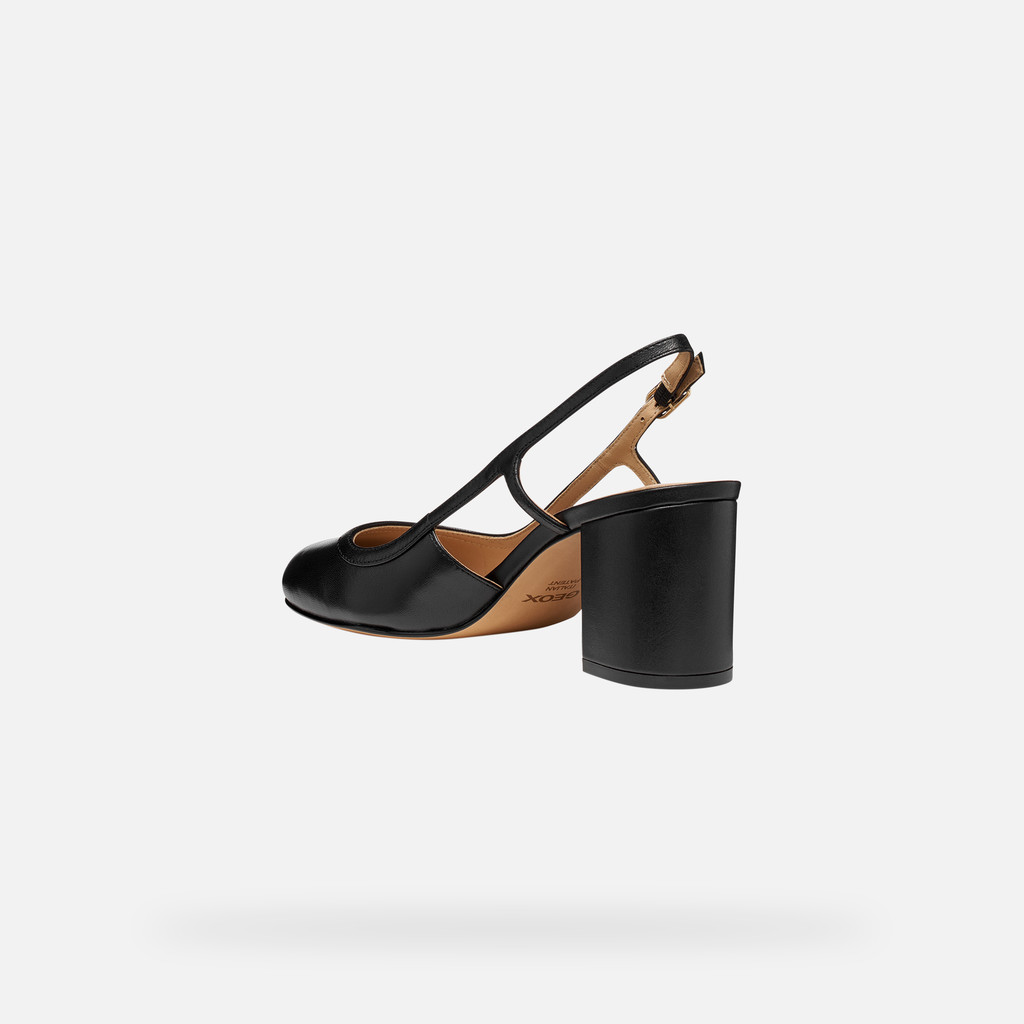 Slingbacks with medium-high heels VIRNILISA 65 WOMAN Black - image number 3 | GEOX