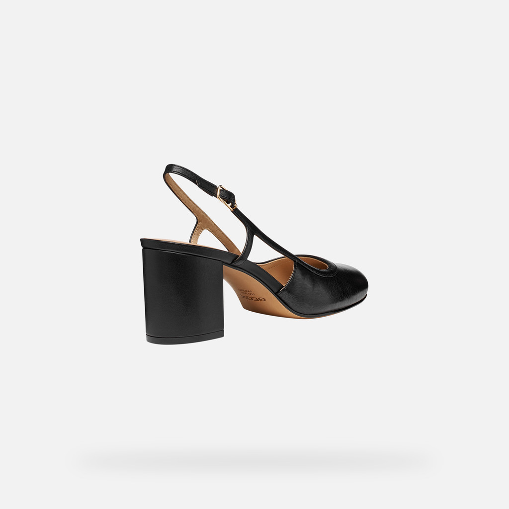 Slingbacks with medium-high heels VIRNILISA 65 WOMAN Black - image number 4 | GEOX