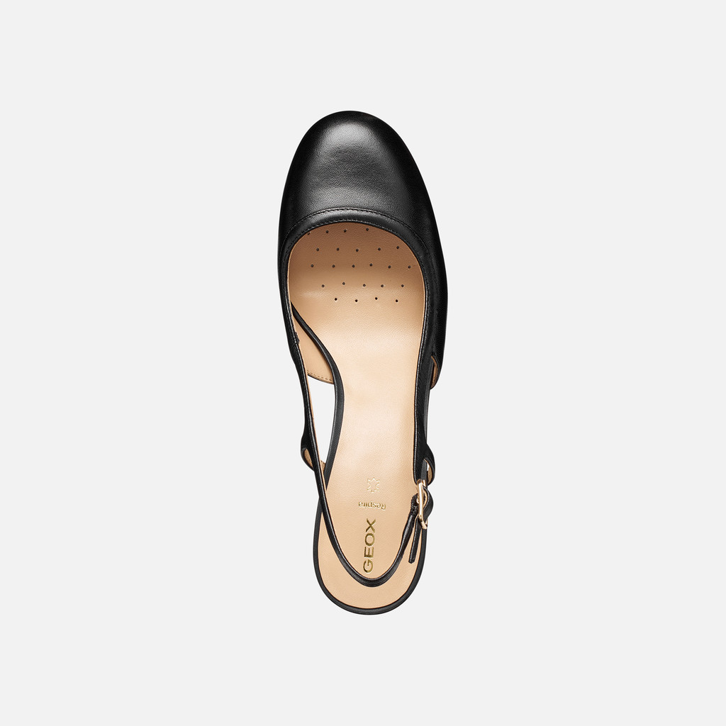 Slingbacks with medium-high heels VIRNILISA 65 WOMAN Black - image number 5 | GEOX
