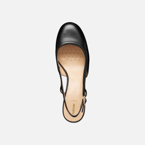 Slingbacks with medium-high heels VIRNILISA 65 WOMAN Black - image number 5 | GEOX