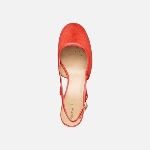 Slingbacks with medium-high heels VIRNILISA 65 WOMAN Coral - image number 5 | GEOX