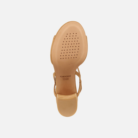 Medium-heeled sandals VIRNILISA 65 S WOMAN Cognac - image number 6 | GEOX