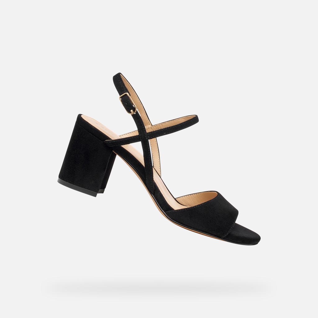 Medium-heeled sandals VIRNILISA 65 S WOMAN Black - image number 0 | GEOX