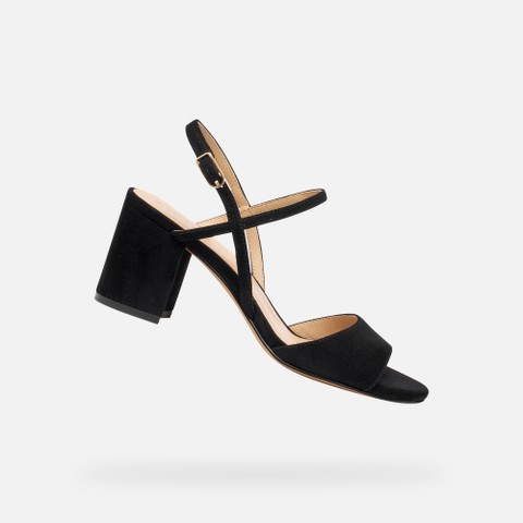 Medium-heeled sandals VIRNILISA 65 S WOMAN Black - image number 0 | GEOX