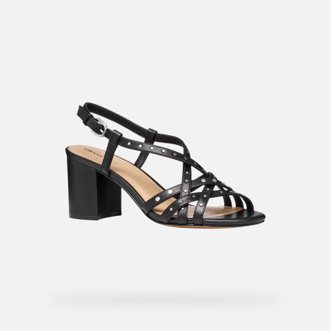 Medium-heeled sandals VIRNILISA 65 S WOMAN Black - image number 2 | GEOX