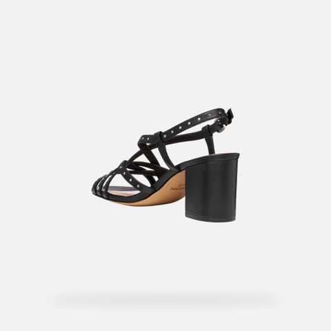 Medium-heeled sandals VIRNILISA 65 S WOMAN Black - image number 3 | GEOX