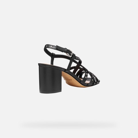 Medium-heeled sandals VIRNILISA 65 S WOMAN Black - image number 4 | GEOX