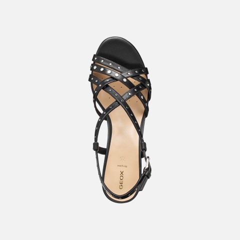 Medium-heeled sandals VIRNILISA 65 S WOMAN Black - image number 5 | GEOX