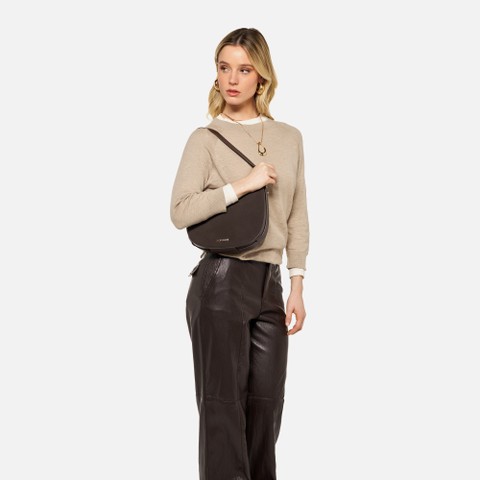 Bolso de hombro MARYEMY BAG MUJER Marr&oacute;n | GEOX