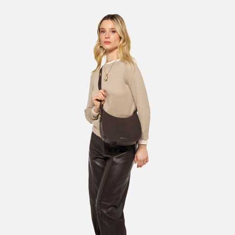 Bolso de hombro MARYEMY BAG MUJER Marr&oacute;n - image number 1 | GEOX
