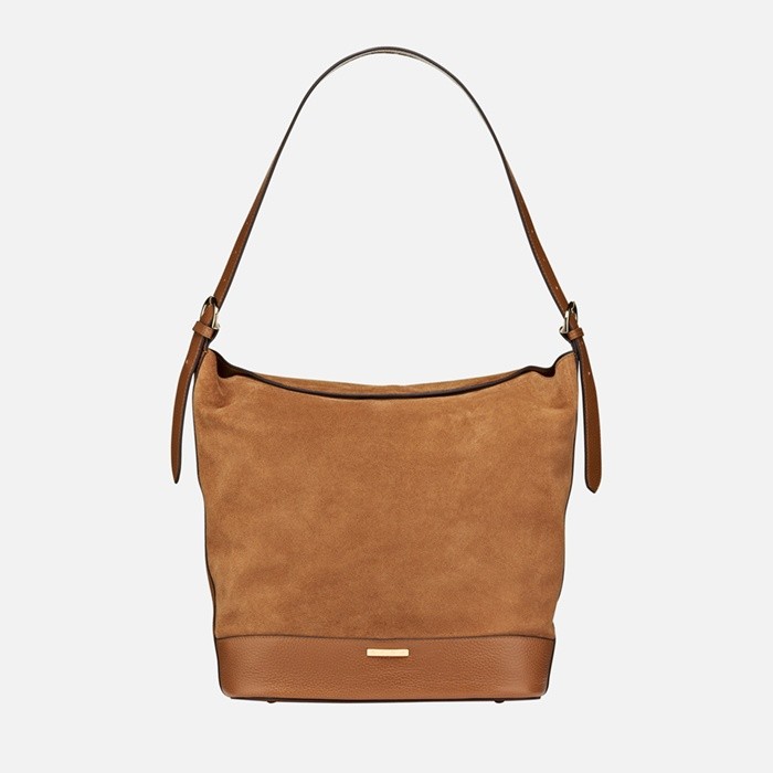 Bucket bag ALNOIRE BAG WOMAN Cognac | GEOX