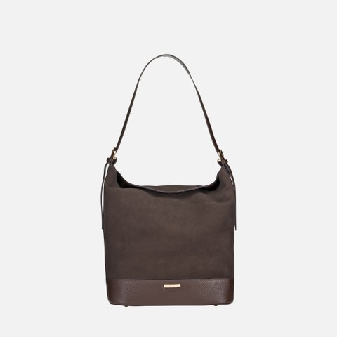 Shoulder bag ALNOIRE BAG WOMAN Chocolate - image number 1 | GEOX