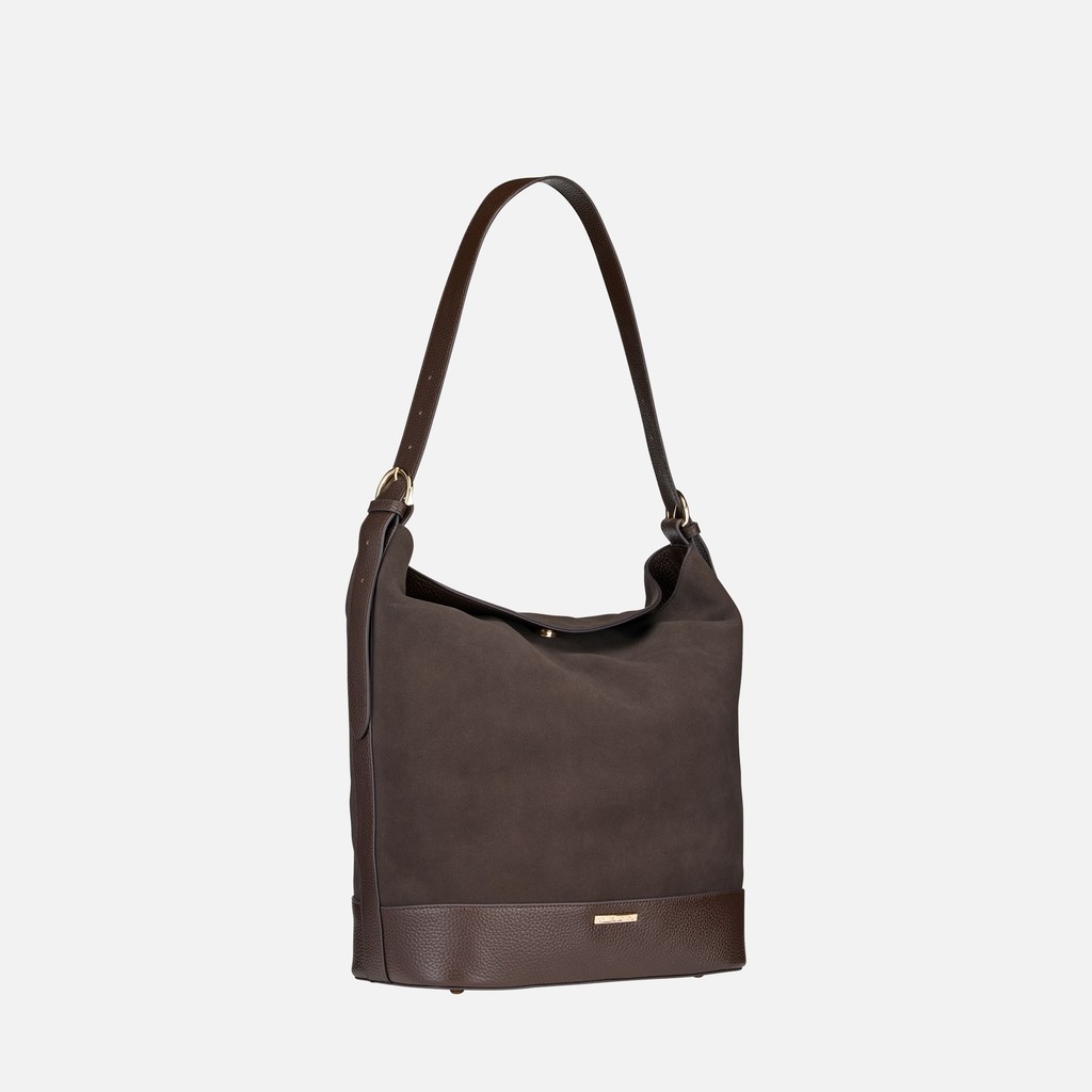 Shoulder bag ALNOIRE BAG WOMAN Chocolate - image number 2 | GEOX