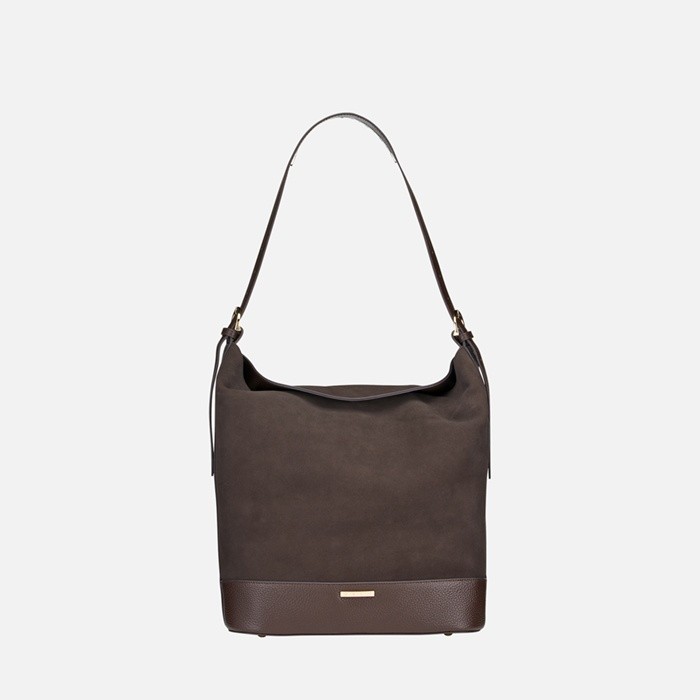 Shoulder bag ALNOIRE BAG WOMAN Chocolate | GEOX