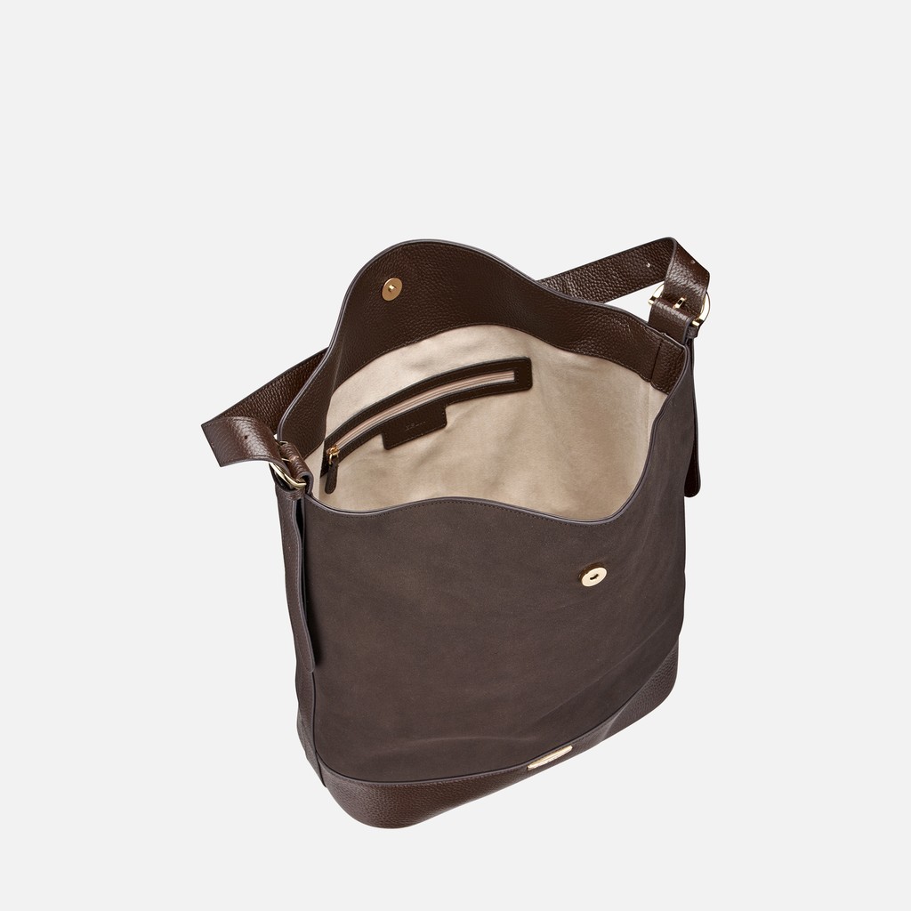 Shoulder bag ALNOIRE BAG WOMAN Chocolate - image number 4 | GEOX