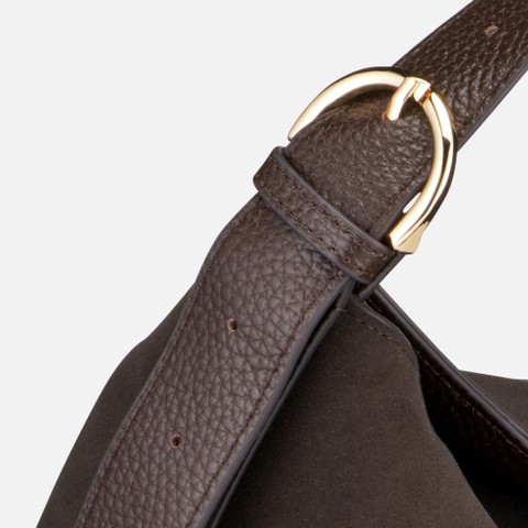 Shoulder bag ALNOIRE BAG WOMAN Chocolate - image number 5 | GEOX